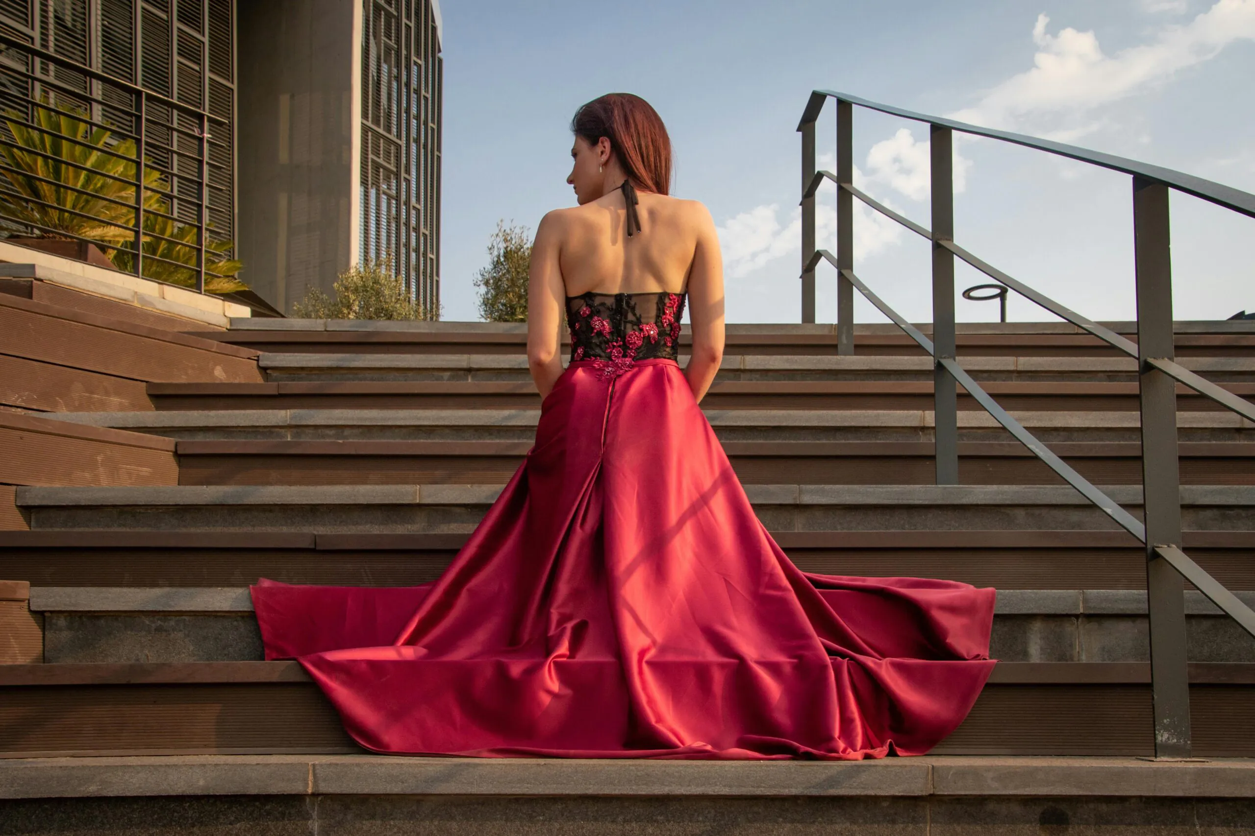 red shade dresses