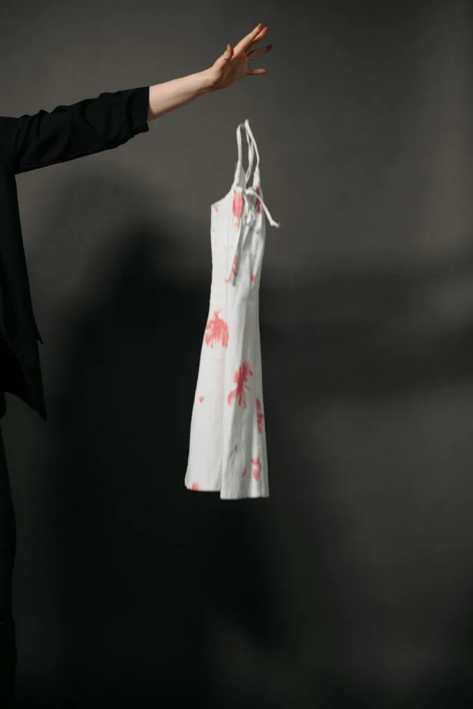 white drop dress